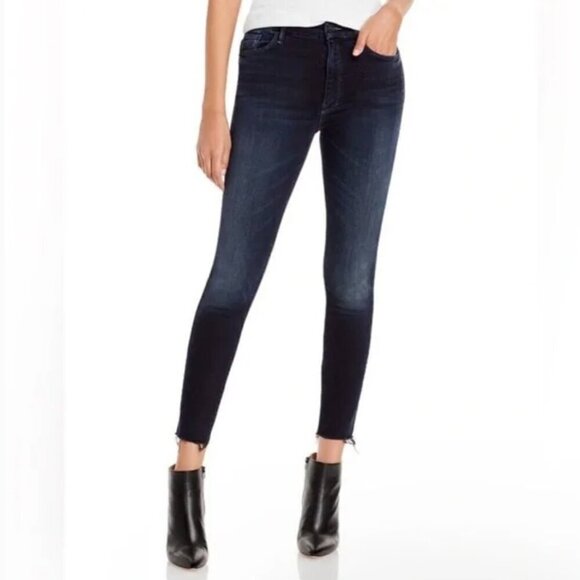 MOTHER Denim - MOTHER‎ Looker Ankle Fray So Good Jeans Dark Wash Size 28
